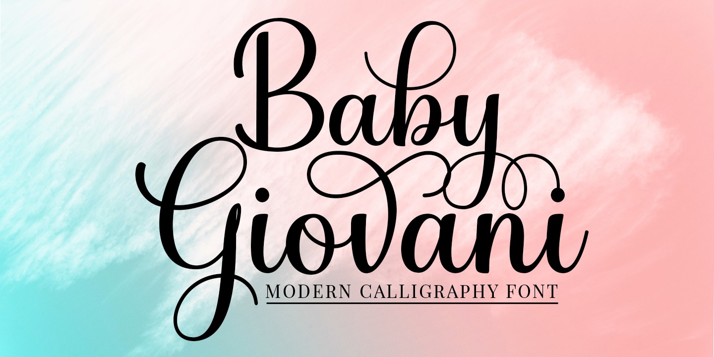 Schriftart Baby Giovani Script